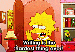 Lisa Simpson hovorí, že je ťažké písať