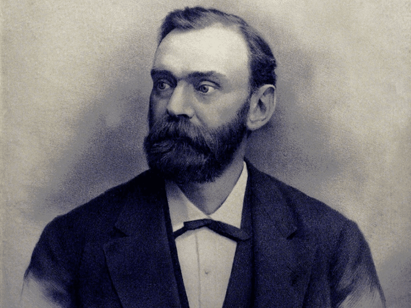 portrétová fotografia Alfreda Nobela