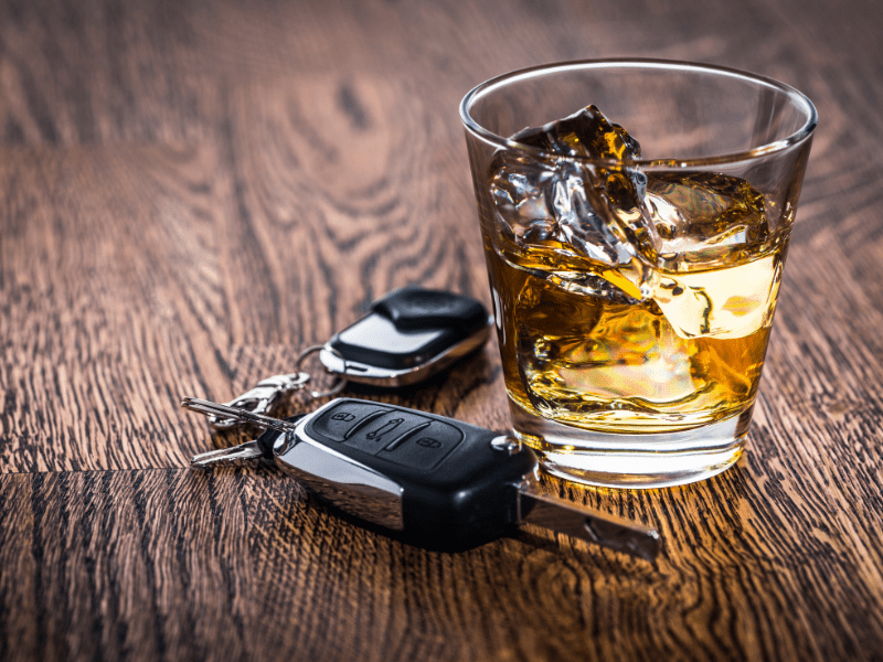 alkohol a kľúče od auta