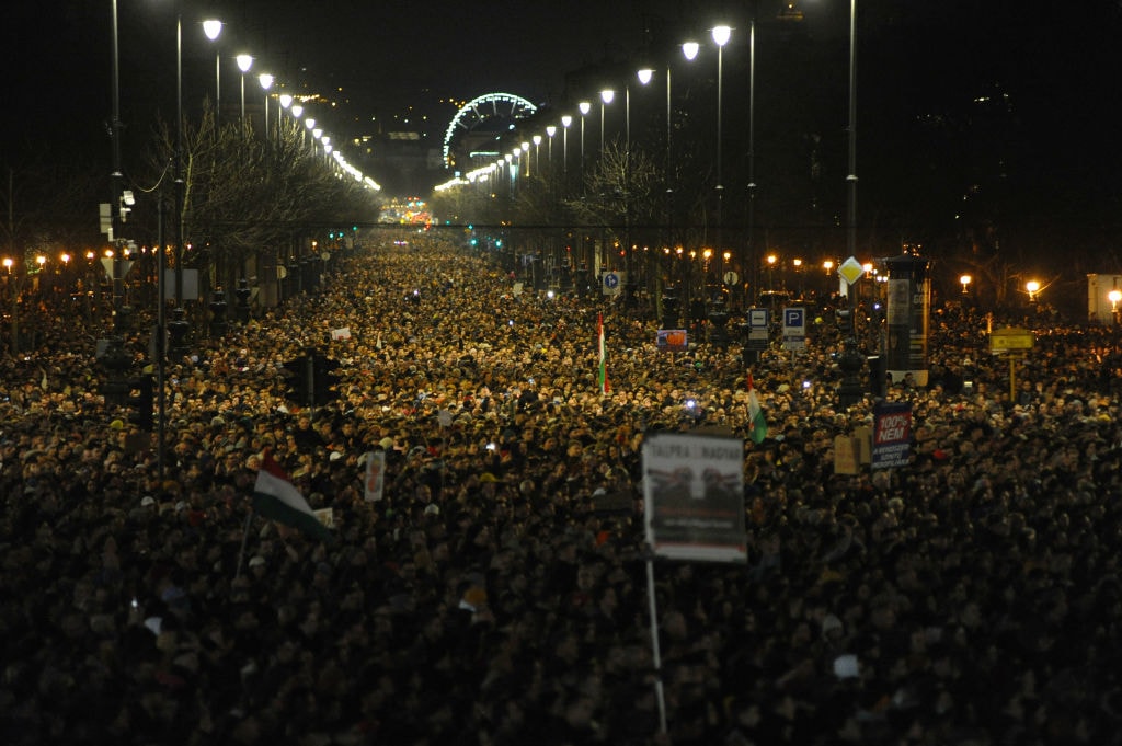 protesty v Maďarsku